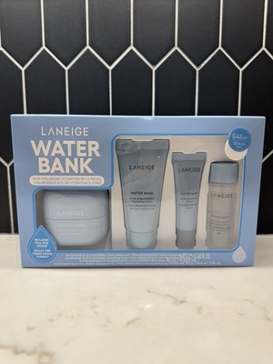 LANEIGE Water Bank Blue Hyaluronic 4 PC SET - 1 FULL SIZE + 3 Travel Size