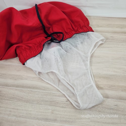 Vintage HAWAIIAN AUTHENTICS LINED Red Swim Board Shorts / Youth Size XL 34/36 - Picture 9 of 10