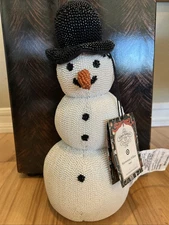 John Derian for Target 13.5" Snowman Beaded Holiday Winter Pillow