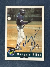 Marquis Riley Autograph Signed 1992 Classic Draft Picks Angels