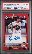2025 Bowman Chrome #CPA-BB Bryce Boettcher Prospect Autographs Red PSA 10 #/5