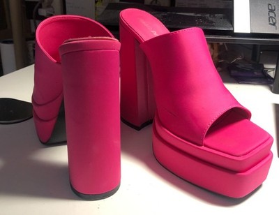 PUBLIC DESIRE Plateau Heel CLOG 16 cm Gr. 41 mega HEEL bequem Samtoptik TOP