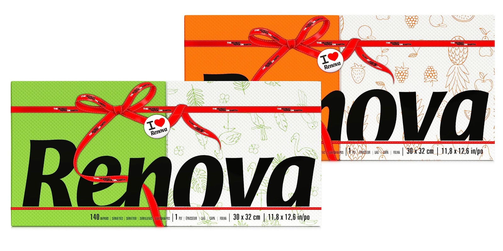 RENOVA tovaglioli Red Label – 1 Confezione, colori assortiti Fs1j