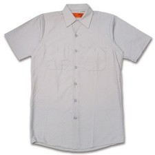 Red Kap Short Slv 2 Pocket Uniform Poly Cotton Work Shirt SILVER GREY SP24SV IR