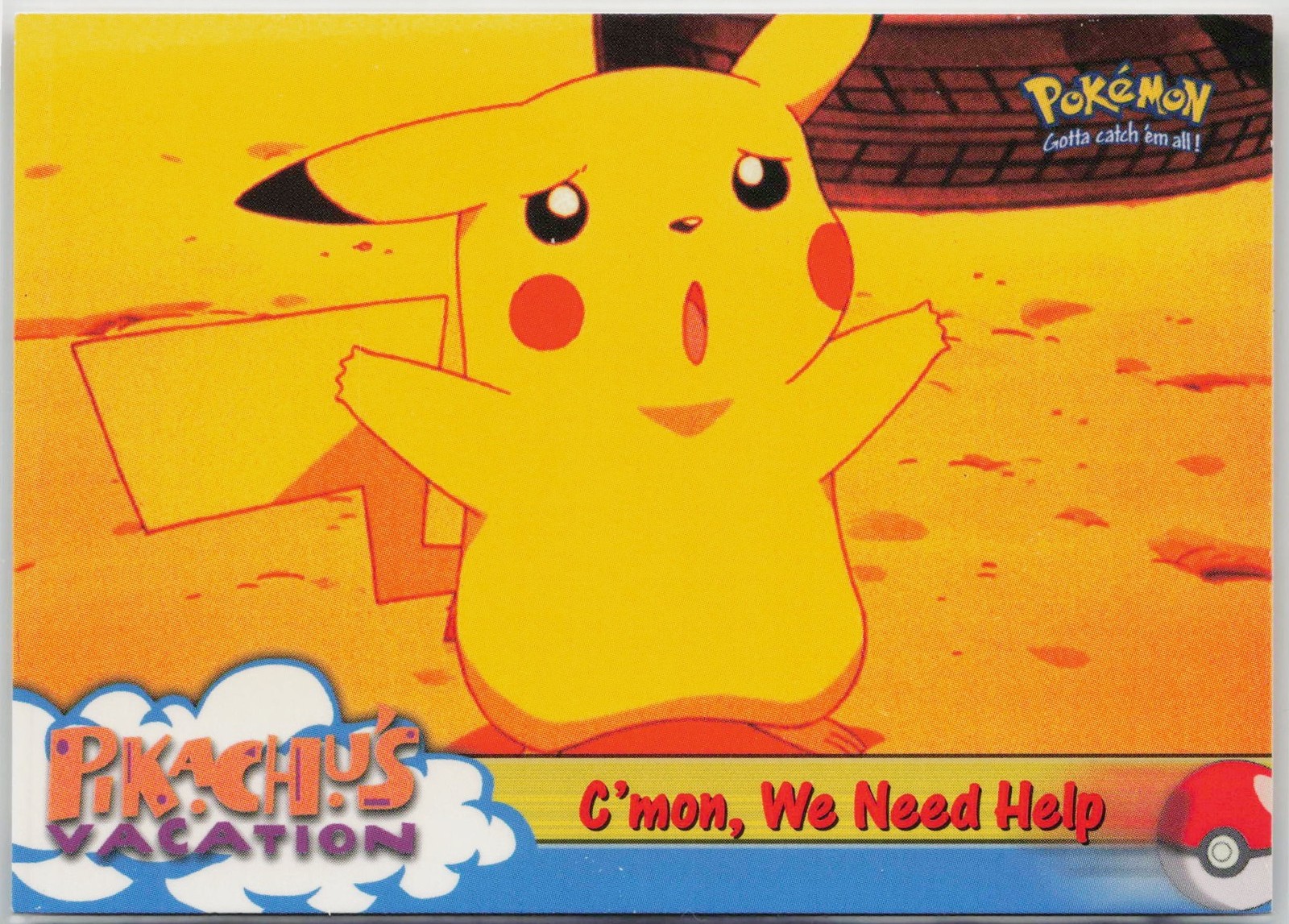 Pokemon C'Mon, We Need Help 53 Pokemon 1999 Topps Movie Base card