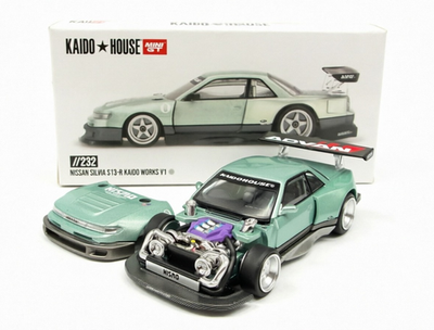 #ad Kaido House x Mini GT 1:64 Nissan Silvia S13 R KAIDO WORKS V1 Green KHMG232 2C $26.49