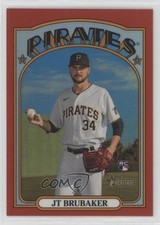 2021 Heritage High Number Chrome Red Border Refractor /372 JT Brubaker #646 19wd