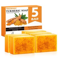 5 Pack Turmeric Soap, 80g Kojic Acid and Turmeric Soap Bar, Gently Clean the..