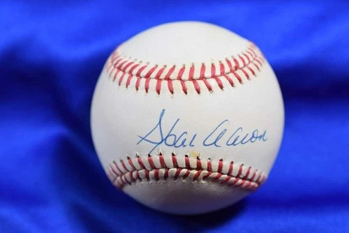 Hank Aaron PSA DNA Autograph National League ONL Signed Baseball Braves