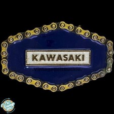 Kawasaki Motorcycle Dirtbike Enduro ATC ATV Biker 1970s Vintage Belt Buckle