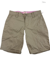 Cat Jack Girls' Uniform Chino Shorts Khaki Cotton Size 12 NWT