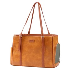 Lasaviin Fashion Dog Purse Pet Carrier Leather Bag for Small Dogs Cats Puppy,...
