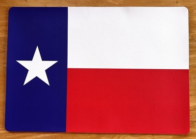 Texas Flag Placemats Pack of 12 Lonestar Collection Vinyl Wipe-Off - NEW SEALED