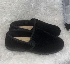 Mens Foamtreads Regal Black Fabric Slippers Size 11