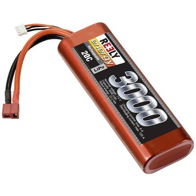 Reely Modellbau-Akkupack (LiPo) 7.4 V 3000 mAh Zellen-Zahl: 2 20 C Stick