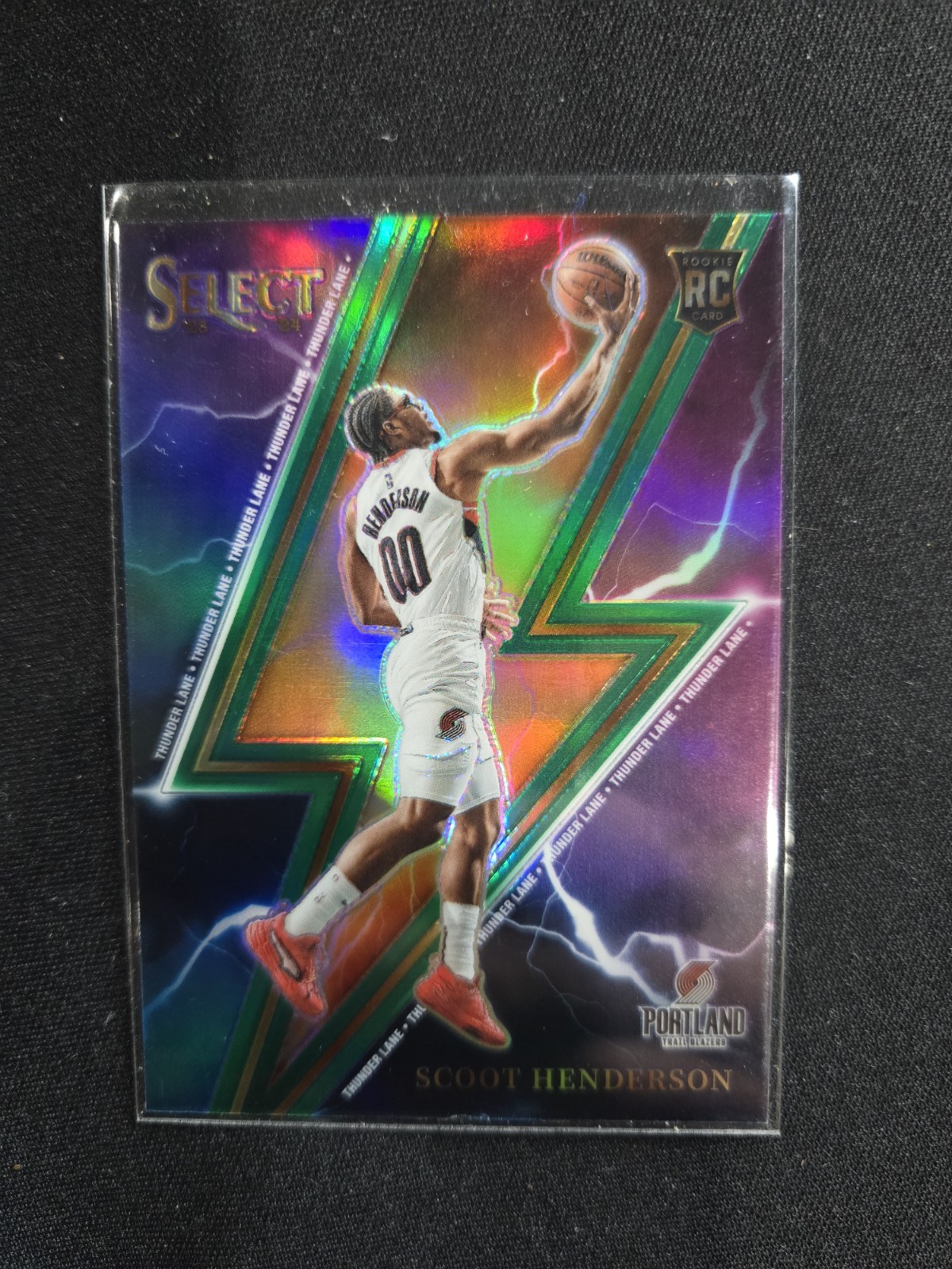 2023-24 Panini Select Scoot Henderson RC Thunder Lane Silver Prizm #15