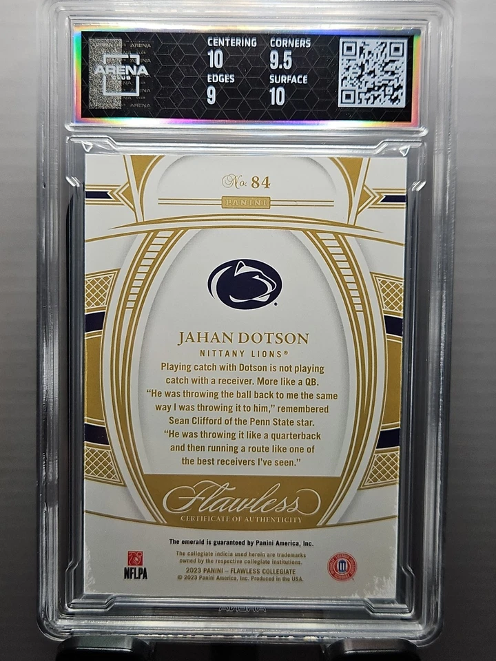 2023 Panini Flawless Jahan Dotson Emerald #84 - Image 2 of 3