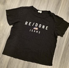 Re/Done Graphic Print Crew Neck T-Shirt 100% Cotton Size Made In USA Medium