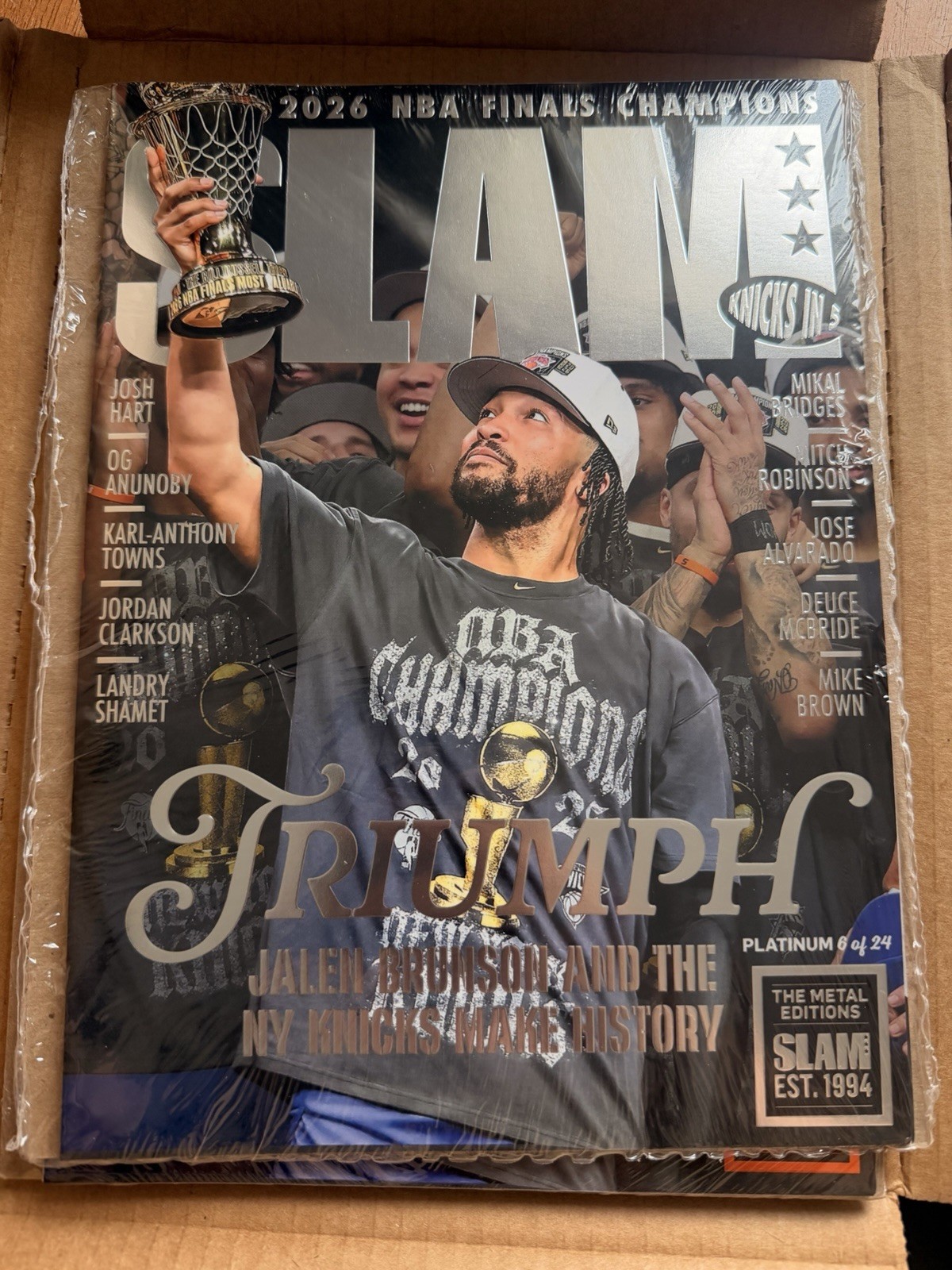 SLAM 263: New York Knicks Championship Magazine - PLATNIUM /24 SEALED
