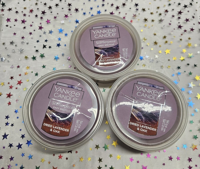 Lot Of 3 Brand New Never Used Yankee Candle Scenterpiece Dried Lavender And Oak