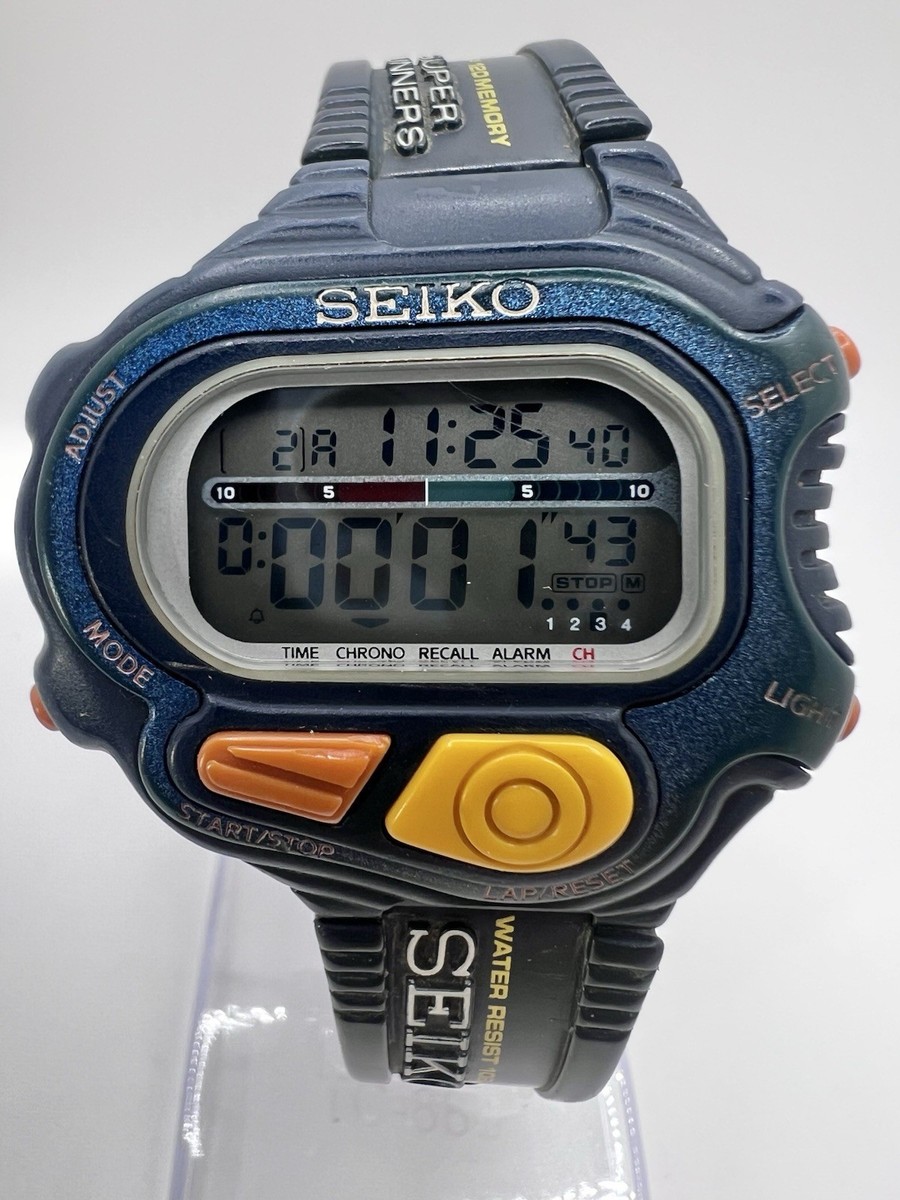 SEIKO S640-4000 SUPER RUNNERS セイコー レア希少 Rare Vintage Seiko Super Runners S640-4000 Men's Digital Sports