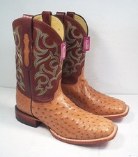 ostrich cowboy Full Quill Ostrich Leather Western Cowboy Boots Butterscotch — listing 2
