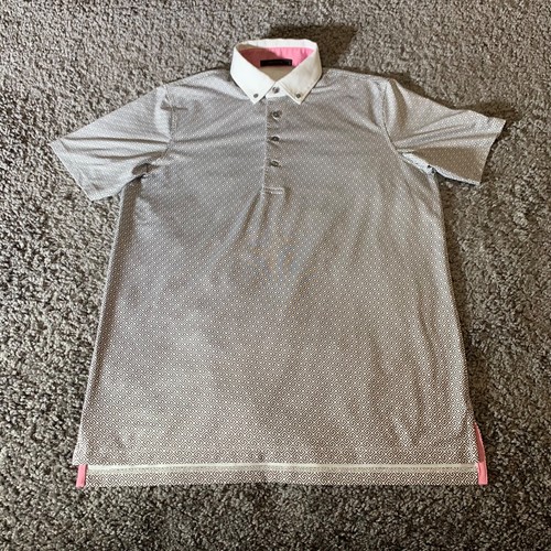 Camisa Polo Greyson Para Hombres Olas S Golf Rendimiento Transpirable AOP En Todas Partes Informal - Imagen 2 de 8