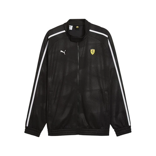 PUMA Scuderia Ferrari T7 Oversized Full Zip Track Jacket Mens Black Casual Athle - product listing photo