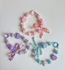 Bow Beaded Phone Charm Wrist Strap Phone Chain Lanyard bag Keychain Cute