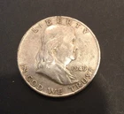 1949 D Franklin Silver Half Dollar 90% Silver Very Fine Condition