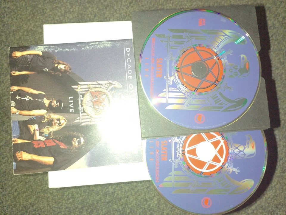 Slayer Decade of Aggression Live 2CDs 1991 Def American METAL BOX  Foto 2 de 4