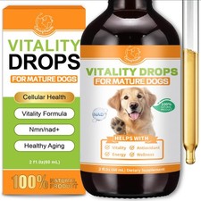 Mature Dog Vitality Drops with NMN,NAD  CoQ10-Longevity brown