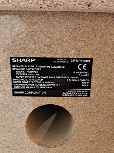 Sharp CD-MPX860 5 Disc - 2 Cassette - Mini Component System - Tested And Working - Picture 14 of 14