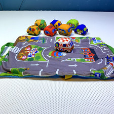 Melissa Doug Take-Along Town Play Mat Plush Cars 6 Months Baby Toys