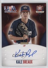 2014 USA Baseball Box Set 18U National Team Signatures Kale Breaux Auto 0q1p