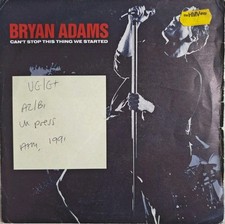 Bryan Adams Can't Stop This Thing We Started Vinyl Record 7" VG/G+ AM812 1991