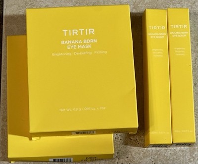 Lot 2 AUTHENTIC TIRTIR  Banana BDRN Eye Serum 0.5 oz/15 mL & 2 7 ct. Eye Mask