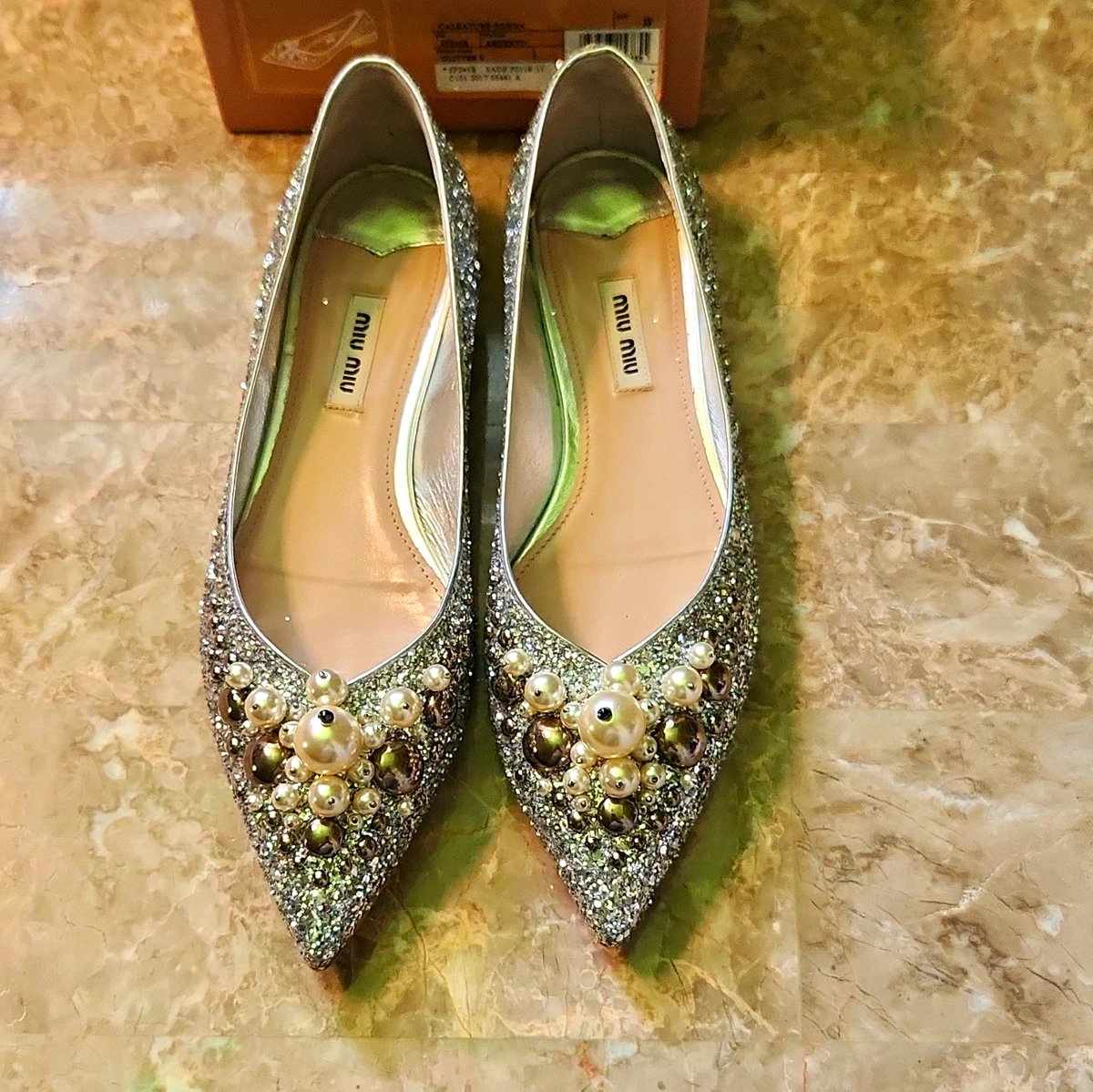 MIU MIUシルバー エスパドリーユ 36.5サイズ　23.5センチ Silver Women's Miu Miu for sale | eBay
