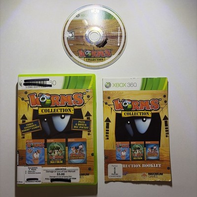 Worms Collection (Microsoft Xbox 360, 2013) W/ Manual