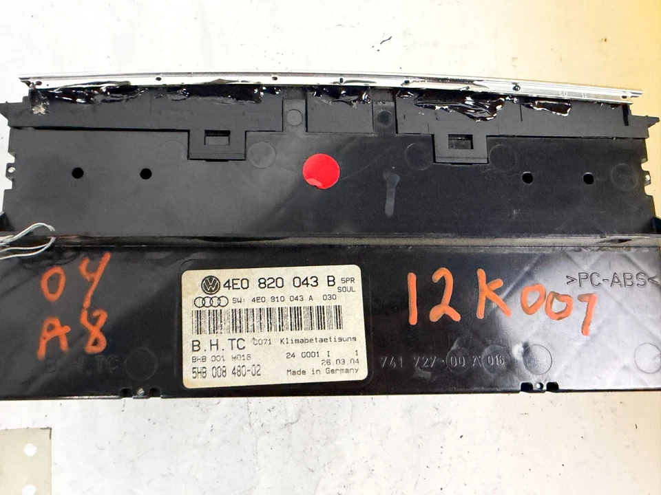 AUDI A8 S8 2004-2010 unidad de control de temperatura climática calefacción aire acondicionado delantero OEM Foto 4 de 4
