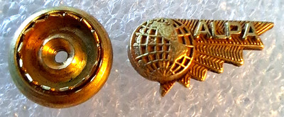 Airlines Pilots Association ALPA Lapel Pin Screwback 10k Gold Filled TINY