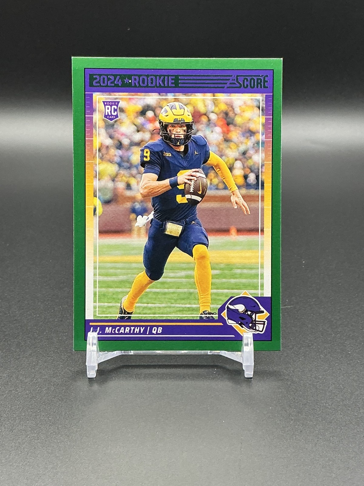 2024 Panini Score #304 J.J. McCarthy - Green RC