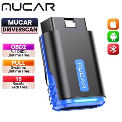 MUCAR DriverScan 15 Resets Diagnostic Tool Bidirectional All System OBD2 Scanner