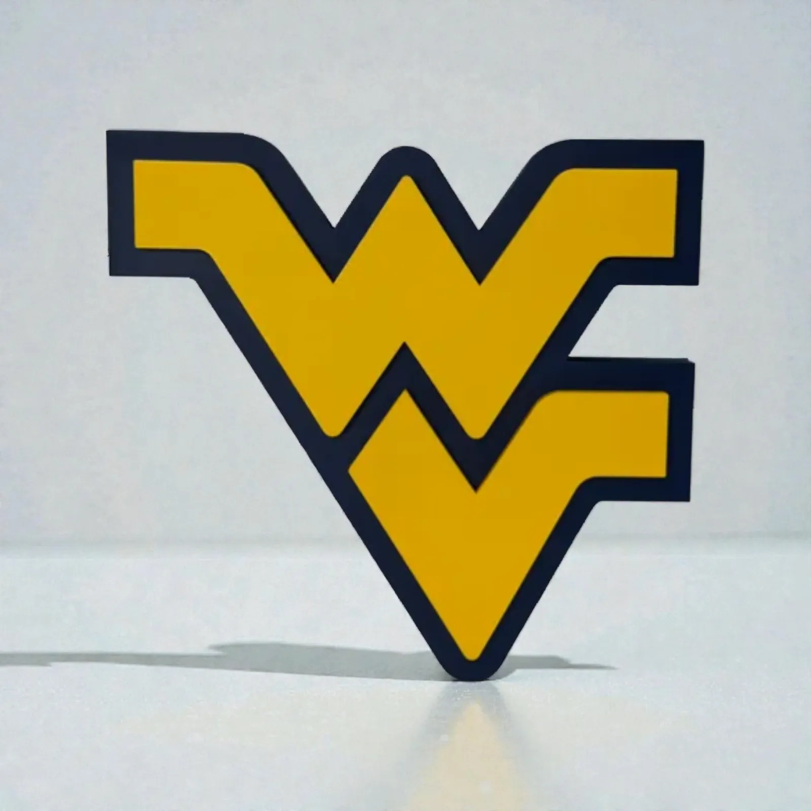 West Virginia University Mountaineers WVU Logo Sign 3D Wall Art Fan Cave Decor