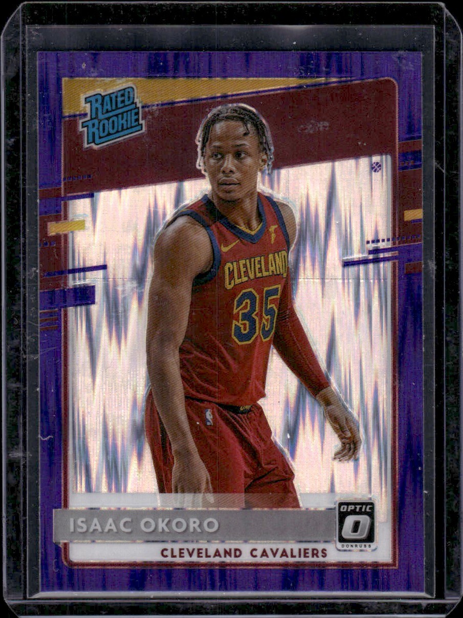 2020-21 Donruss Optic #155 Isaac Okoro Purple Shock