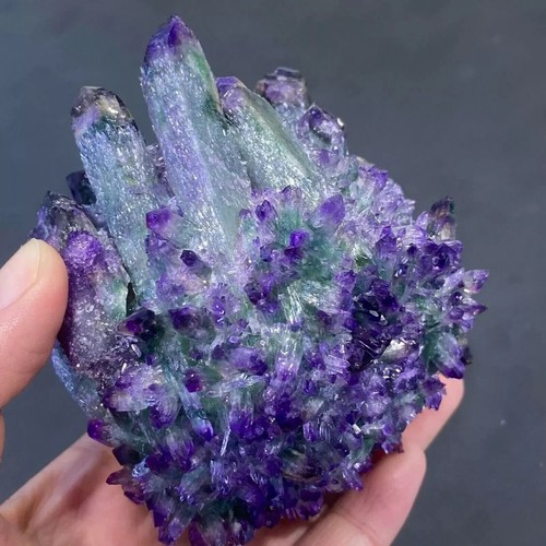 300g+ New find Purple Phantom Quartz Crystal Cluster Mineral Specimen Gem - Picture 10 of 13