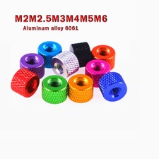 M2 M2.5 M3 M4 M5 M6 Anodised Aluminium Knurled Thumb Nut Grip Knob Round Nut