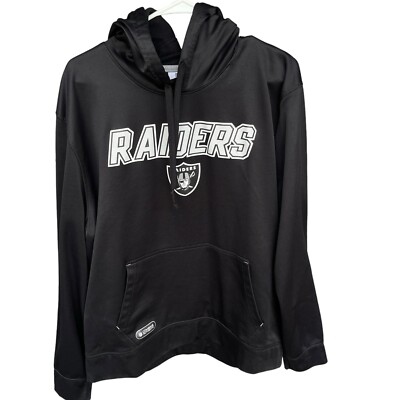 NFL Team Apparel Raiders Hoodie Mens Large Football Sweatshirt Just Win Baby