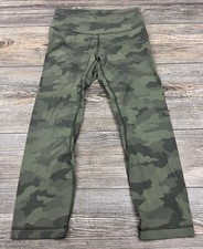 Lululemon Leggings Size 6 Heritage 365 Green Camo Camouflage High Rise Yoga