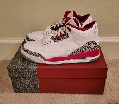 Air Jordan 3 Retro Cardinal Red Size 9.5 Men display picture 3